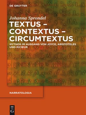 cover image of Textus--Contextus--Circumtextus